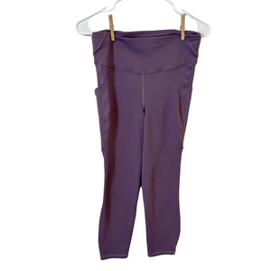 Lululemon Fast and Free High-Rise Fleece Tight in Purple Ash, size 8